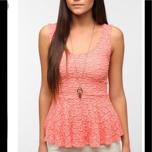 Lace Peplum tank